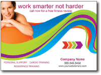 gym & fitness center marketing postcard designs