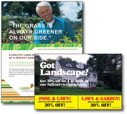 lawn care marketing postcards