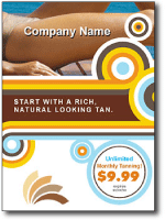 postcard designs for tanning salons