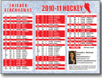 pro sports schedule postcards