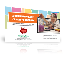 Direct mail post cards for education