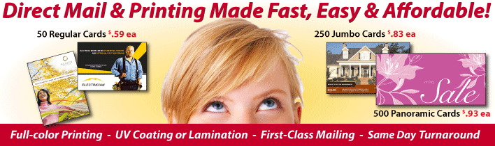 Direct Mail Advertising, Postcard Marketing and Brochures Printing Made Easy