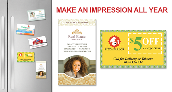 Example business card with a Yoga design