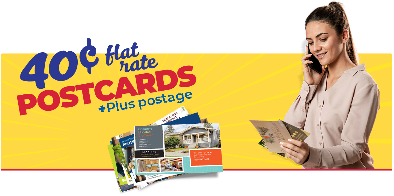 40 cent flat rate postcards, plus postage