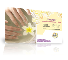 image of a direct mail postcard for a nail salon